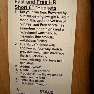 FAST & FREE SHORTS 6"
